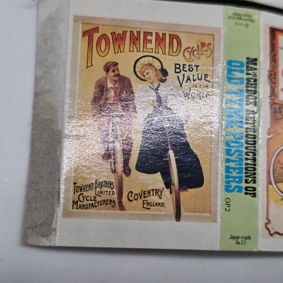 Vintage Old Tyme Posters Matches Box Collection 3 Boxes Includes 6 Original Imag - Picture 6 of 8